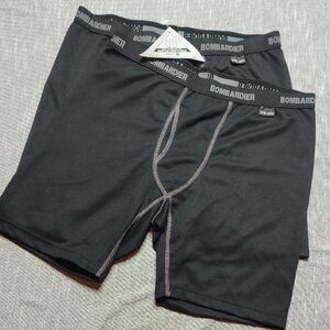 Bombardier Boxer Shorts Mens Size Large Black Calecon Dri-Lite Outdoor Quick Dry